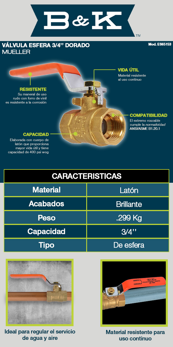 Llave De Paso/válvula De Esfera/globo Para Compresor De 3/4