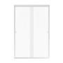 CANCEL PARA BAÑO 151 A 155 X 187 CM RECTANGULAR CRISTAL TEMPLADO PLATA DOBLE CORREDIZO