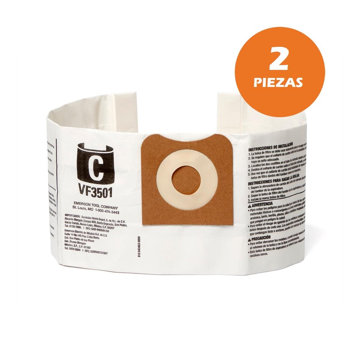 Bolsas para polvo ajusta en aspiradoras ridgid de 4 y 6 galones