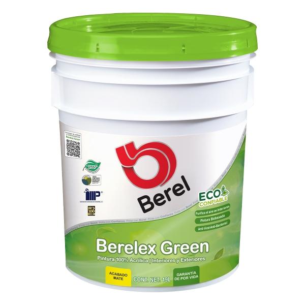 Pintura Berel Berelex Green Acrílica Interior/Exterior 19L Base Neutra Mate