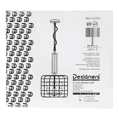 COLGANTE CAGE 4 LUCES | The Home Depot México