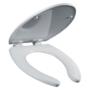 ASIENTO PARA BAÑO PERMAJUSTE Y BISAGRAS AJUSTABLES ALARGADO BLANCO MADERA