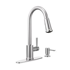 MEZCLADORA EXTENSIBLE CURVA PARA COCINA INDI 40.5 X 19.5 X 14.5 CM CROMADO MOEN