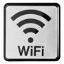 PLACA DE SÍMBOLO PLÁSTICO PARA PARED WIFI 11.4 X 11.4 CM