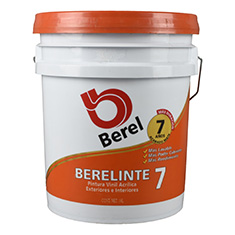 berelinte pintura vinil acrílica para interior y exterior berel berelinte 7 mate de 19 litros