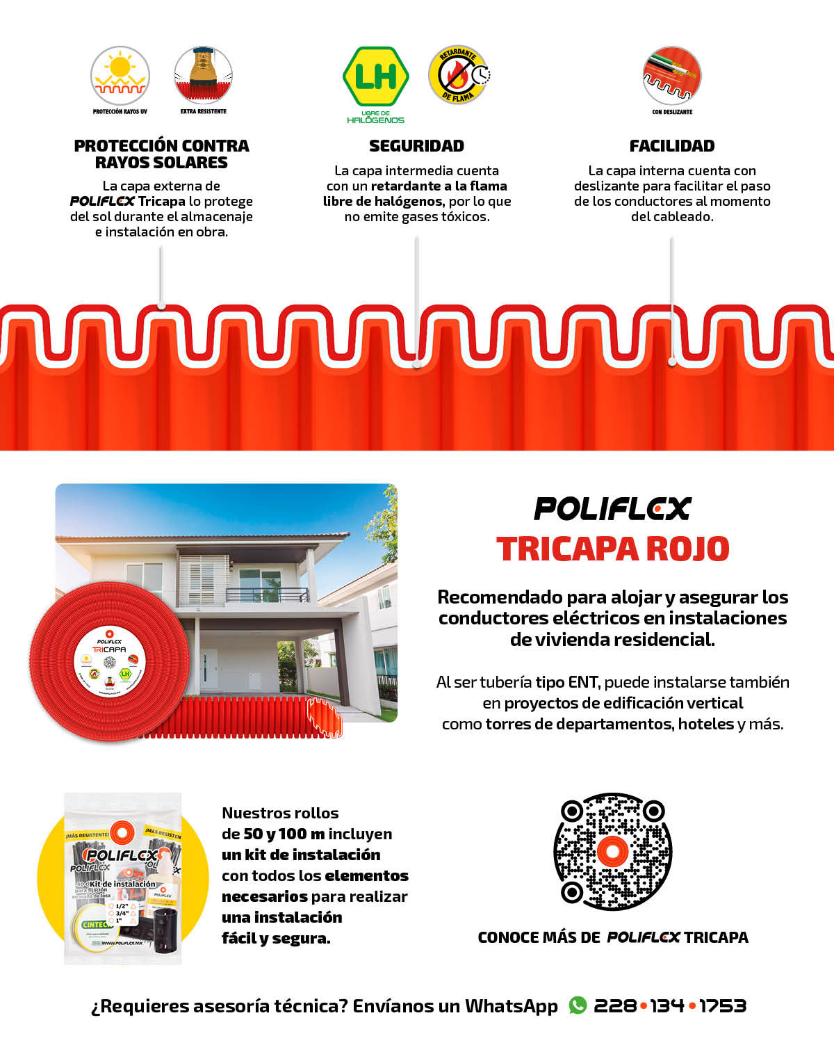 Poliflex Rojo Extra Resistente Pulgada Rollo Con Metros The Home Depot M Xico