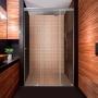 CANCEL PARA BAÑO 171 A 175 X 187 CM RECTANGULAR CRISTAL TEMPLADO PLATA FIJO Y DOBLE CORREDIZO