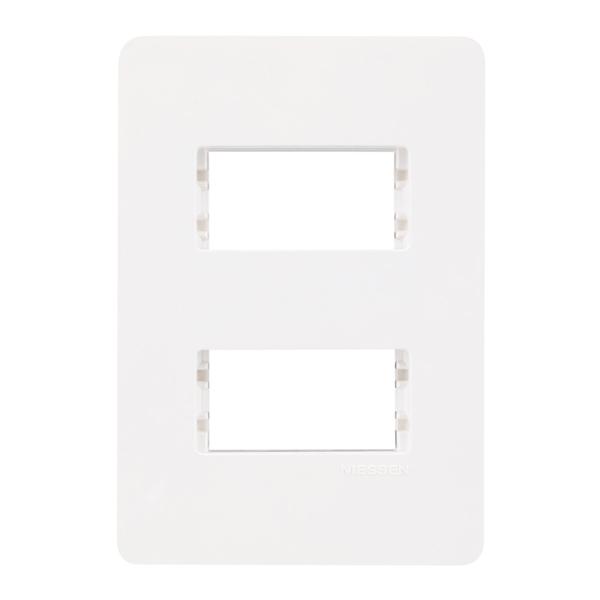 PLACA DE PARED 2 MÓDULOS BLANCO