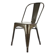 home & home silla gunmetal bronce acero
