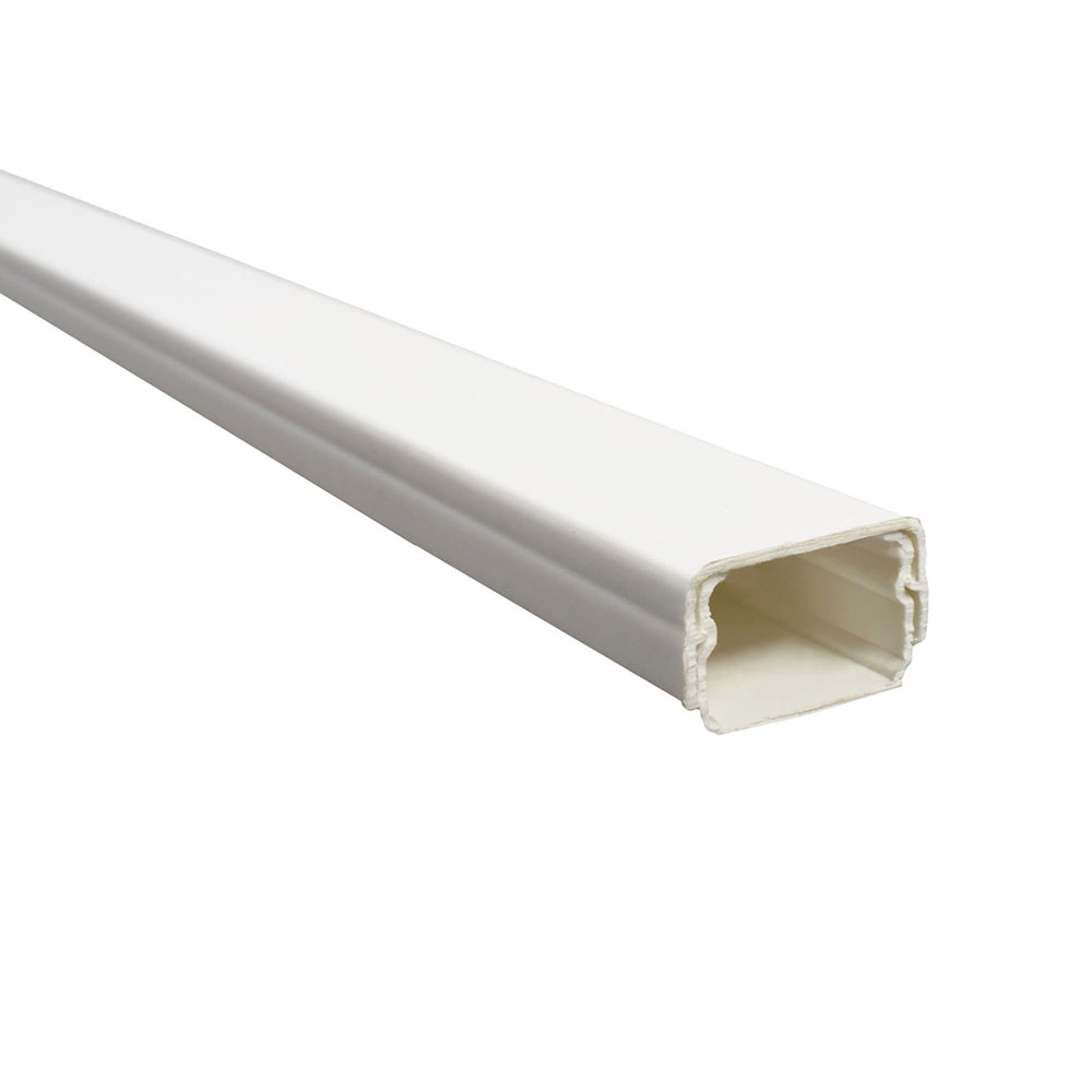 CANALETA 2 X 1 2 X 200 CM BLANCO CON RETENEDOR Y ADHESIVO The Home 