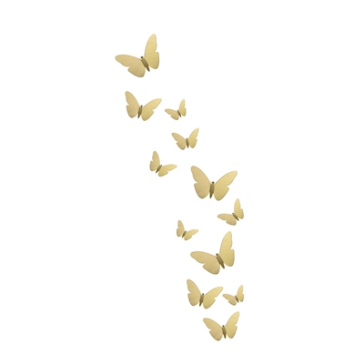 12 Mariposas decorativas en 3D, para colocar en pared. Plateadas –  Puntocomer