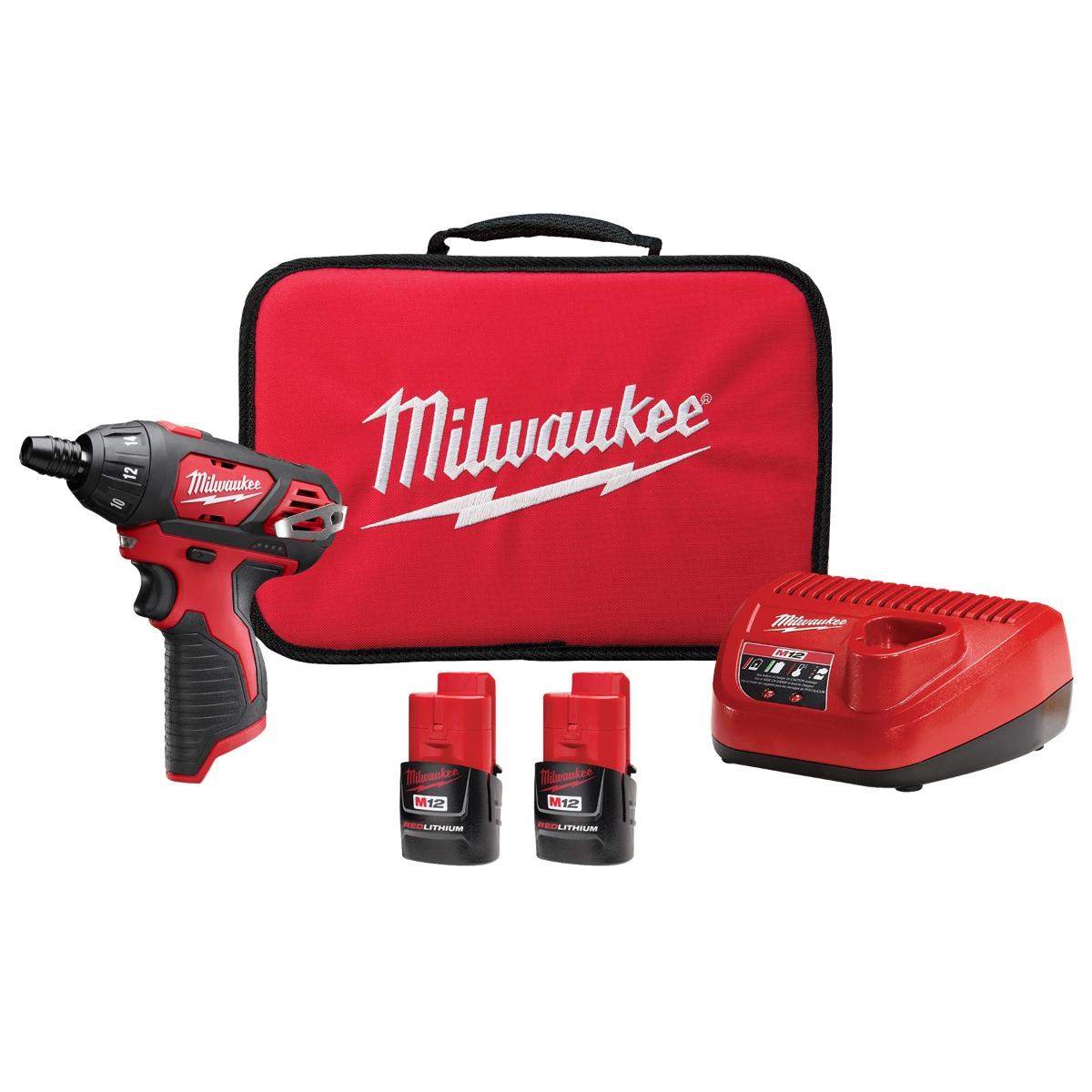 Destornillador inalámbrico hexagonal milwaukee m12 de 1/4 de pulgada