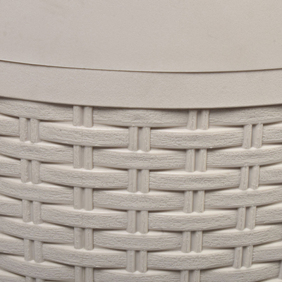 CESTO DE BASURA PARA BAÑO RATTAN 22.4 X 28.4 CM BEIGE BATH CLIP | The