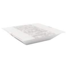PLAFÓN ILUMINADO TECHO FOCO E26 CUADRADO 2X60 W BLANCO Y GRIS PARA INTERIOR