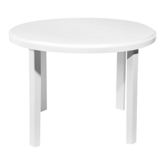 mesa marbella redonda 72.5 x 105.3 blanco plástico