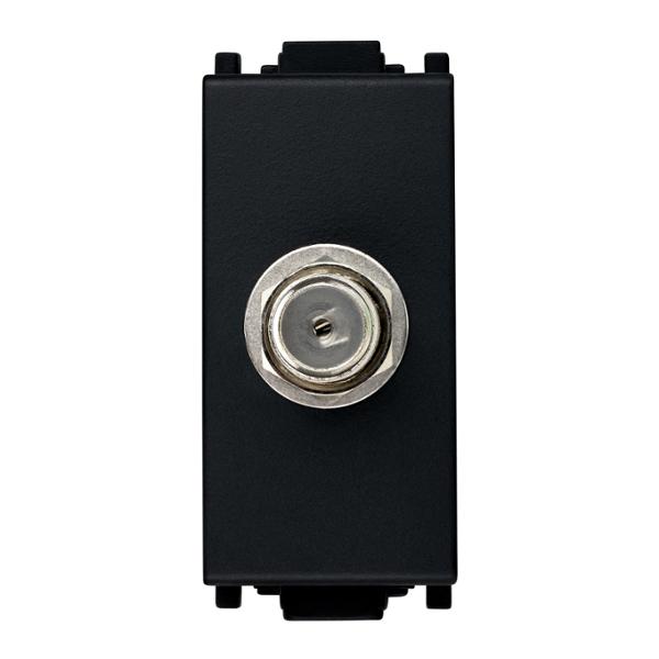 TOMA TV TIPO COAXIAL DE 1 MÓDULO NEGRO