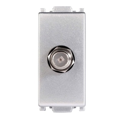 TOMA TV TIPO COAXIAL DE 1 MÓDULO PLATA