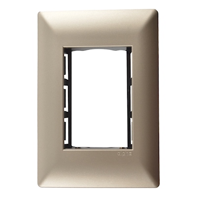 PLACA DE PARED DE 3 MÓDULOS CHAMPAGNE