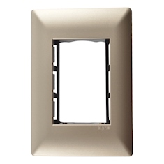 PLACA DE PARED DE 3 MÓDULOS CHAMPAGNE