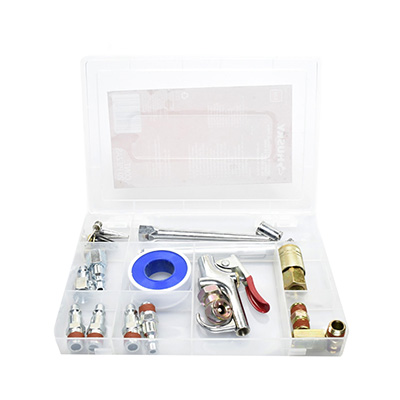 Kit de accesorios para compresor de aire de 16 piezas, kit de manguera de  compresor de aire de nailon con retroceso de 1/4 pulgadas x 25 pies