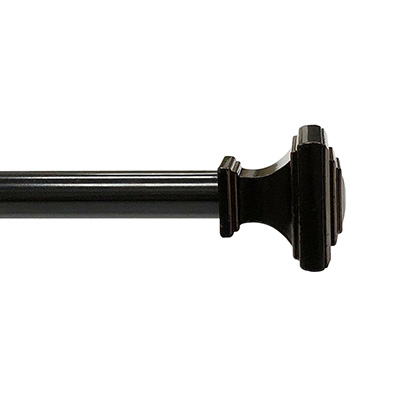 SET DE CORTINERO AJUSTABLE SIMPLE 5/8 pulg. DE 71 A 121 CM ESTILO CUADRADO COLOR BRONCE