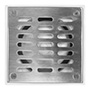RESUMIDERO CUADRADO 12.4 X 12.4 CM PLATA RUGO