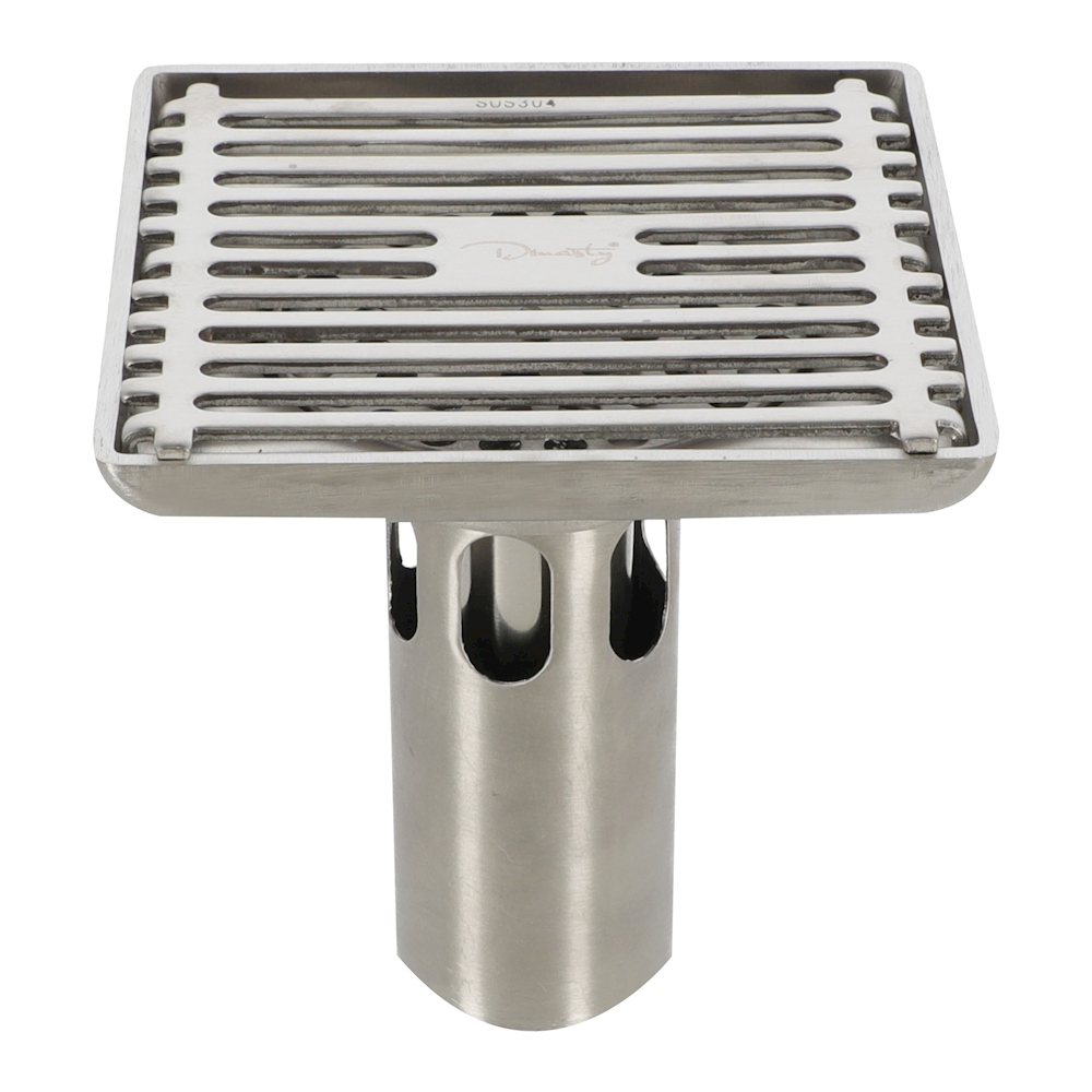 Resumidero cuadrado 4 x 4 pulgadas plata dinasty