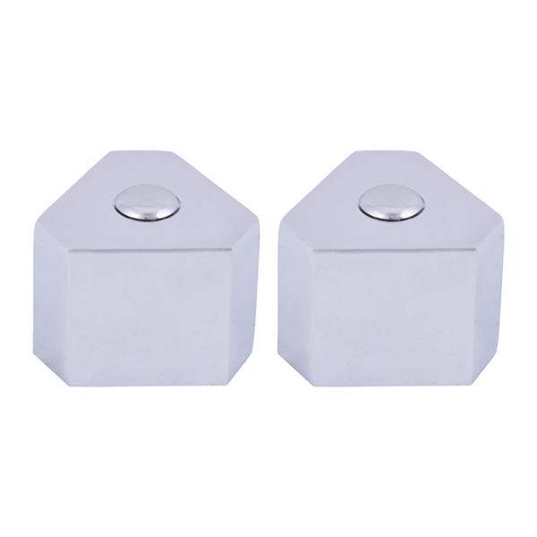 JUEGO DE MANERALES 1 1/2 PULGADA PLATA RUGO 2 PIEZAS