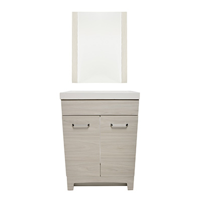 MUEBLE PARA BAÑO ELM SKY BEIGE CON LAVABO Y ESPEJO 62.2 X 47.4 X 86.5
