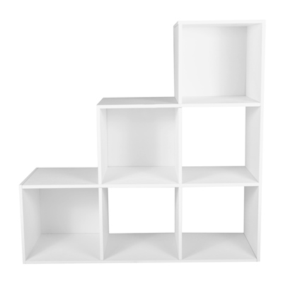 Construya su propio mueble, organizador de 6 cubos, color blanco