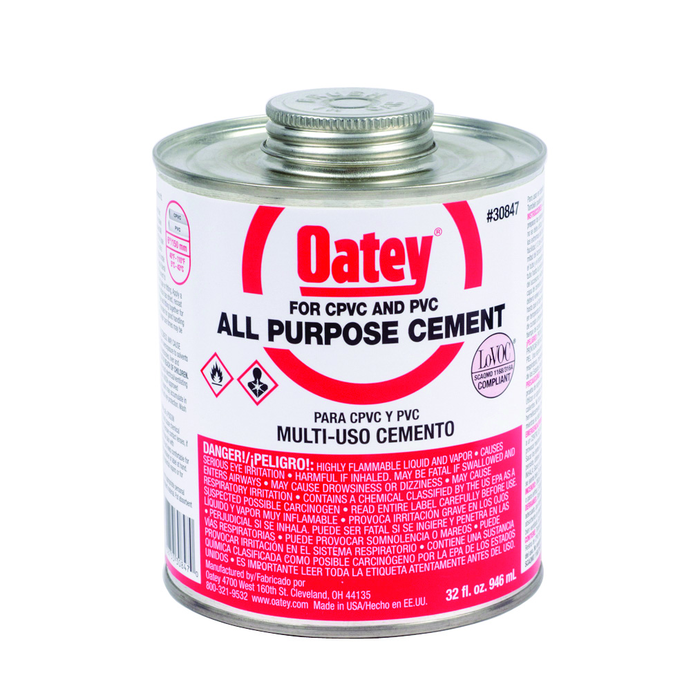 oatey cemento multi-uso 946 ml rojo oatey