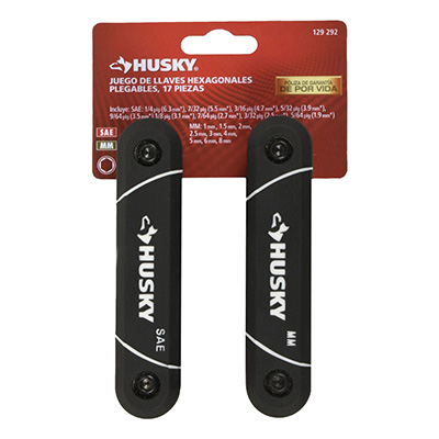 JUEGO DE LLAVES HEXAGONALES PLEGABLES ACERO HUSKY 2 PIEZAS | The Home