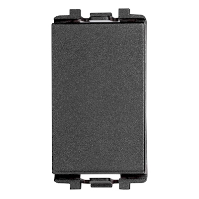 TAPÓN CIEGO DE 1 MÓDULO NEGRO GRAFITO