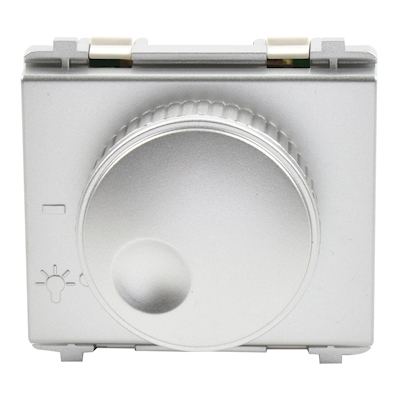 ATENUADOR DE LUZ DE 2 MÓDULOS GRIS SATÍN