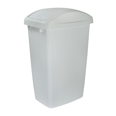 CONTENEDOR DE BASURA CON TAPA SWING TOP PARA RECICLAJE 47 L BLANCO