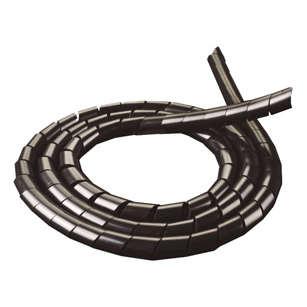 Sujetador Organizador Cables Espiral 8mm x 10m Negro