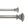 SET DE CORTINERO AJUSTABLE DOBLE 1 & 3/4 pulg. DE 91 A 182CM ESTILO CUADRADO COLOR NIQUEL SATINADO