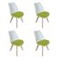 SET DE 4 SILLAS HOMEMAKE FRANKFURT BLANCA/VERDE