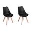 SET DE 2 SILLAS HOMEMAKE FRANKFURT NEGRAS