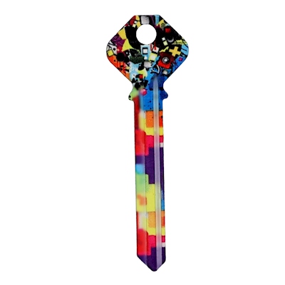 LLAVE PARA CERRADURA 7.6 X 2.4 X 0.2 CM MULTICOLOR