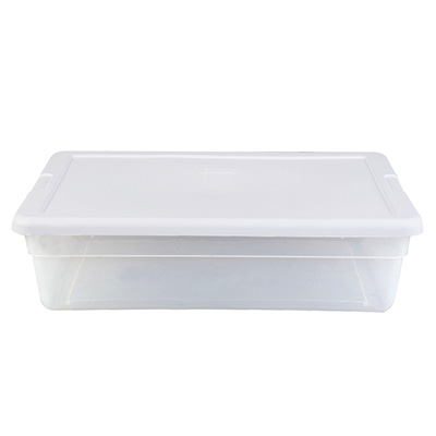 DEUBA® Caja Almacenamiento Plástico Transparente Resistente Capacidad 30 ó  60 Litros Organizador con Tapa 4