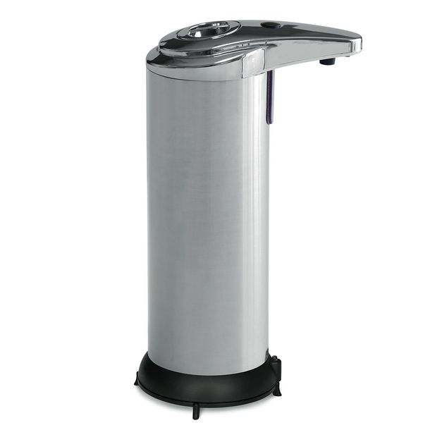 Dispensador de jabón eléctrico, dispensador automático de jabón de manos  sin contacto de acero inoxidable montado en la pared para baño, cocina