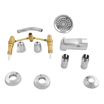 GRIFO Y DUCHA PARA BAÑO ADLER 7.6 L/MIN PLATA SIN HIDROMASAJE MOEN