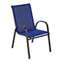 SILLA FIJA APILABLE AZUL DE SLING Y ACERO