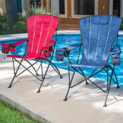 unbranded silla plegable rojo/azul/negro poliéster estructura de acero