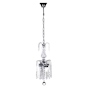 CANDIL COLGANTE CLÁSICO EUROPA MILAN METAL CRISTAL CORTADO PLATA CROMADO 3 LUCES INCANDESCENTES