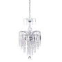 CANDIL COLGANTE CLÁSICO EUROPA MILAN METAL PLATA CROMADO 3 LUCES INCANDESCENTES