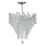 CANDIL COLGANTE CLÁSICO FLORENCIA METAL PLATA CROMADO 4 LUCES INCANDESCENTES