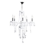 LÁMPARA COLGANTE CLÁSICO PALACE WHITE VIDRIO BLANCO BRILLANTE 5 LUCES INCANDESCENTES