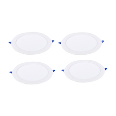 4 PACK FLAT PANEL BLANCO 18W CON LUZ NEUTRA | The Home Depot México